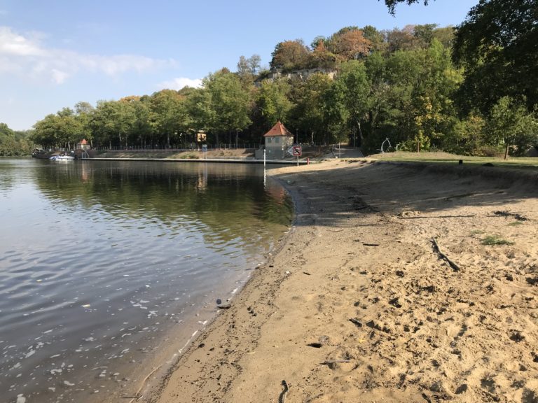 Grüne Stadtratsfraktion setzt sich für Erhalt des Badestrandes an der Saale ein